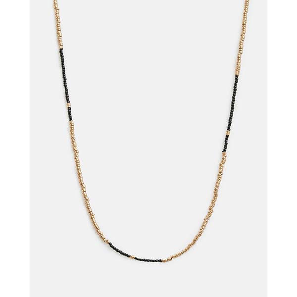 Allsaints Australia Womens Amelie Small Bead Necklace Brass/Black AU63-628